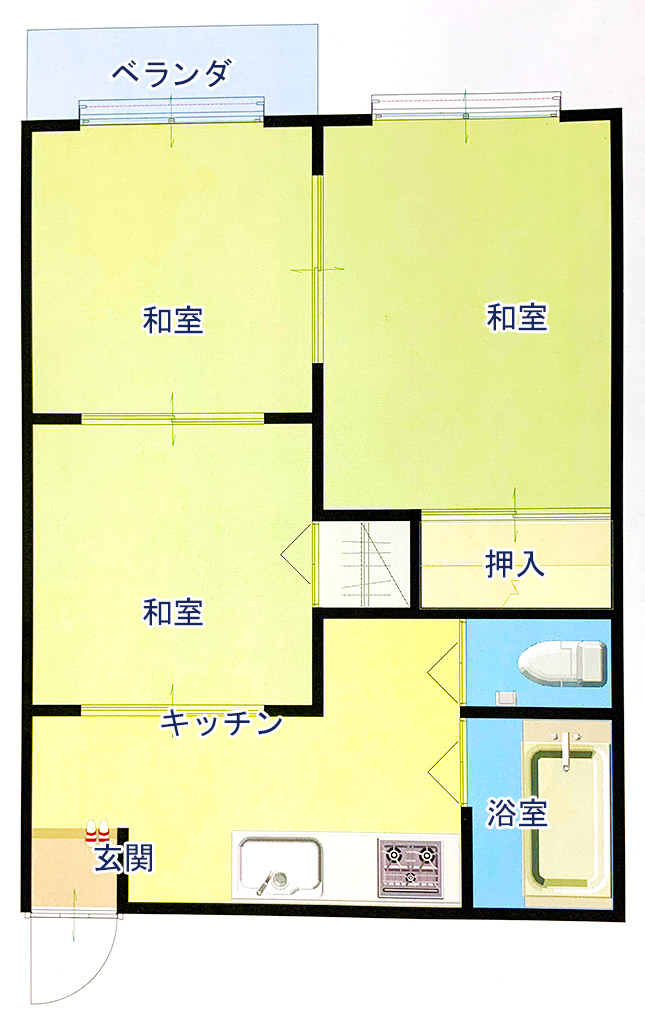 大荒町賃貸住宅 208号室